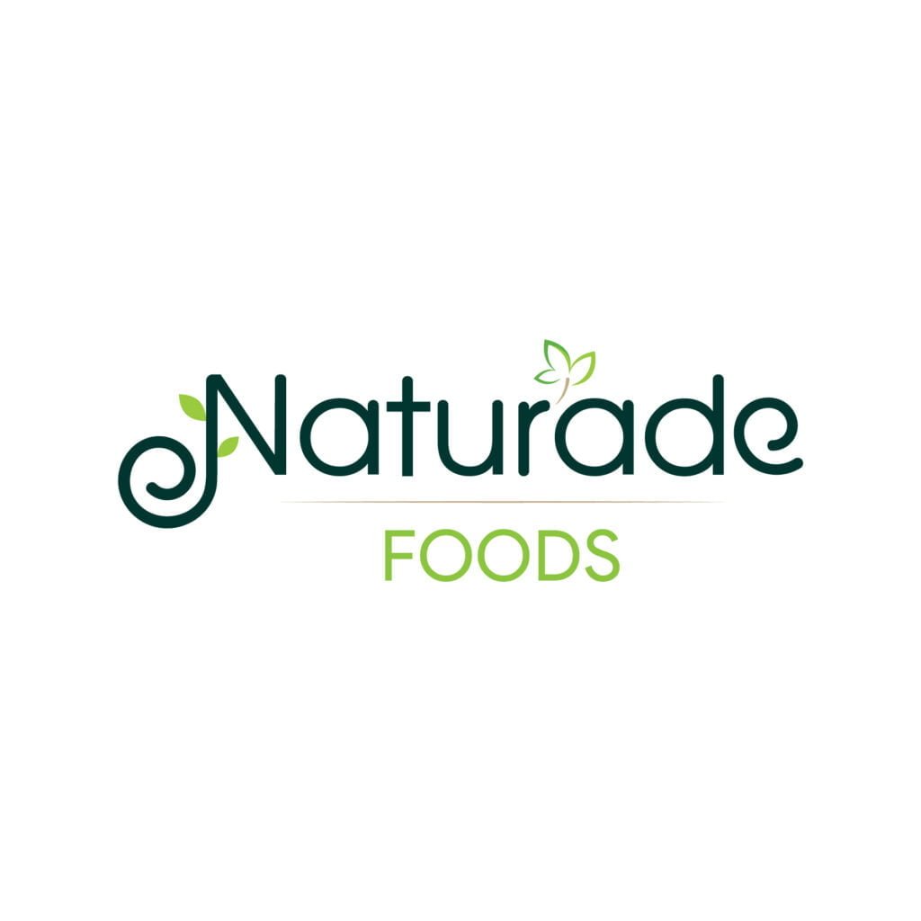 A variety of creative and appetizing organic food logo designs featuring fruits, vegetables, or farm icons.